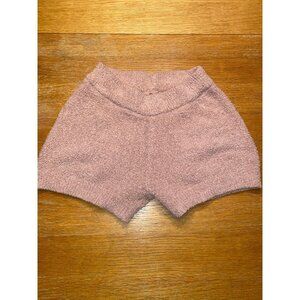 Plush Pink Terry Cloth Womens Lounge Shorts